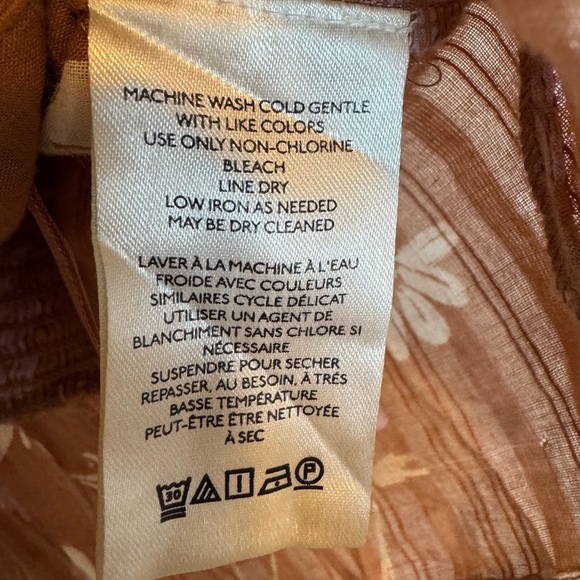 Free People Call Me Baby Blouse In Meerkat Combo Size Medium - Picture 8 of 9